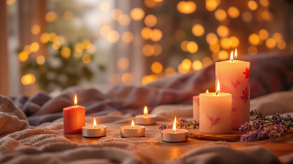 lighting candles for mood boost