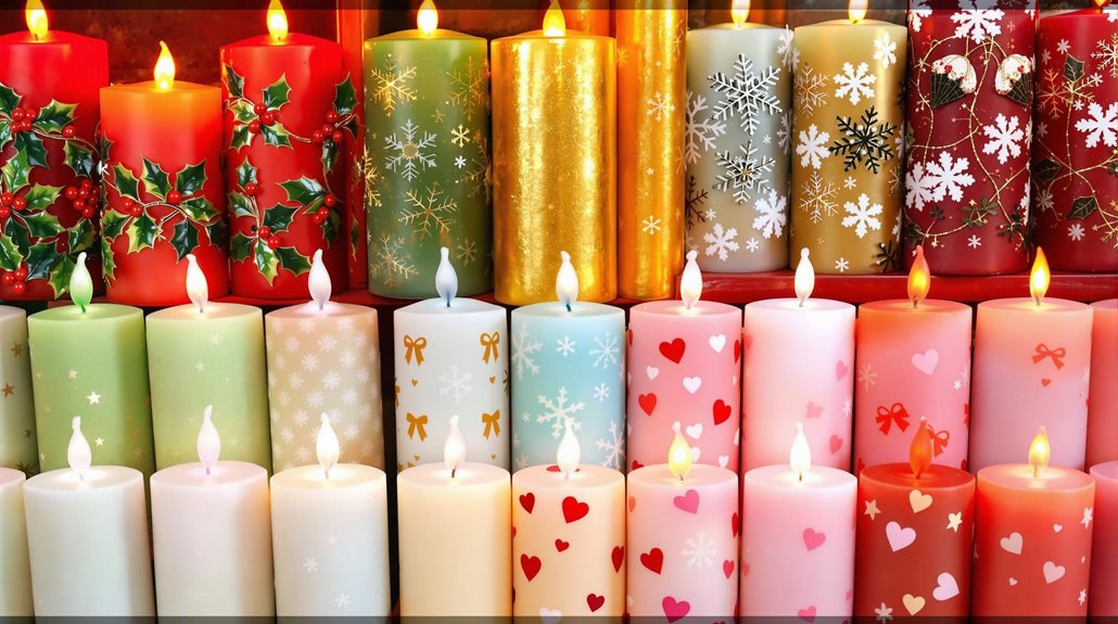 decorative finished candles