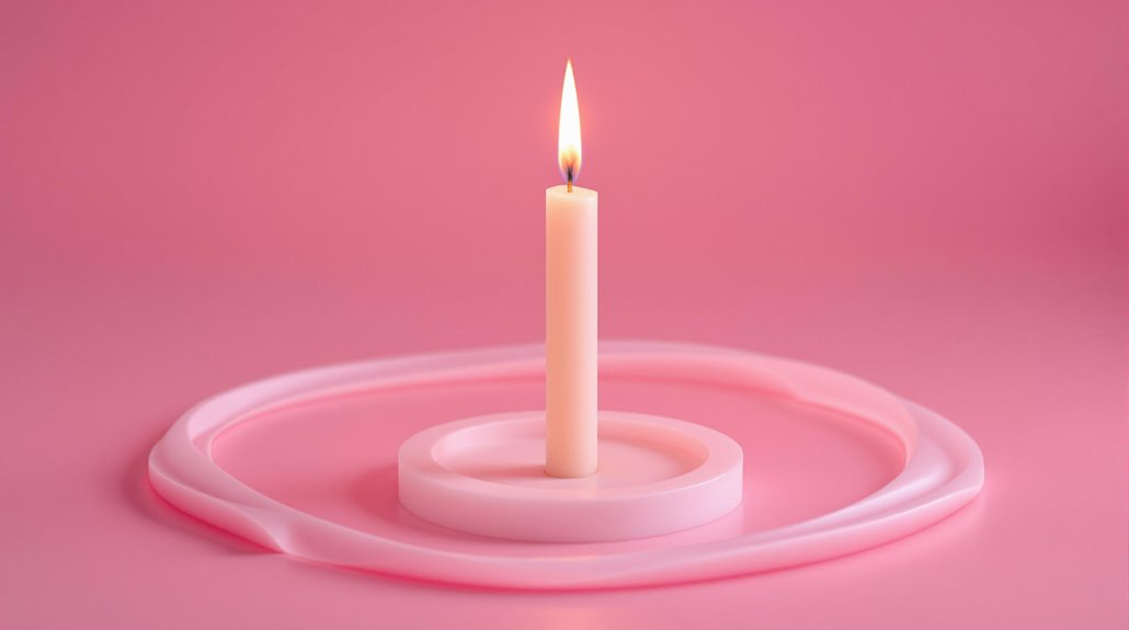 candle placement and positioning