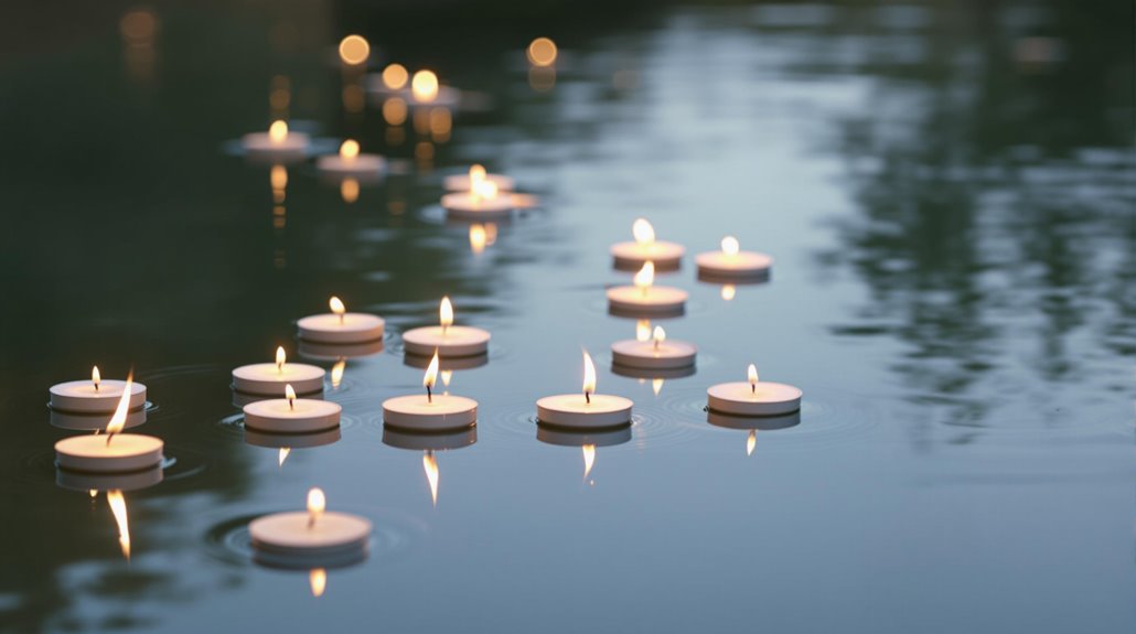 artfully arrange floating candlelight
