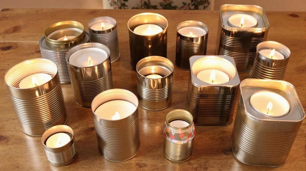 recycled metal food containers