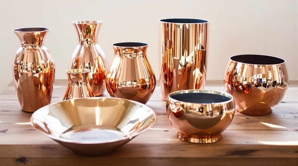 shiny metallic artisanal kitchenware