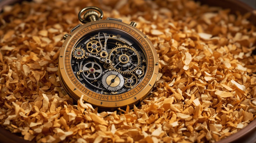 temperature sensitive timekeeping material