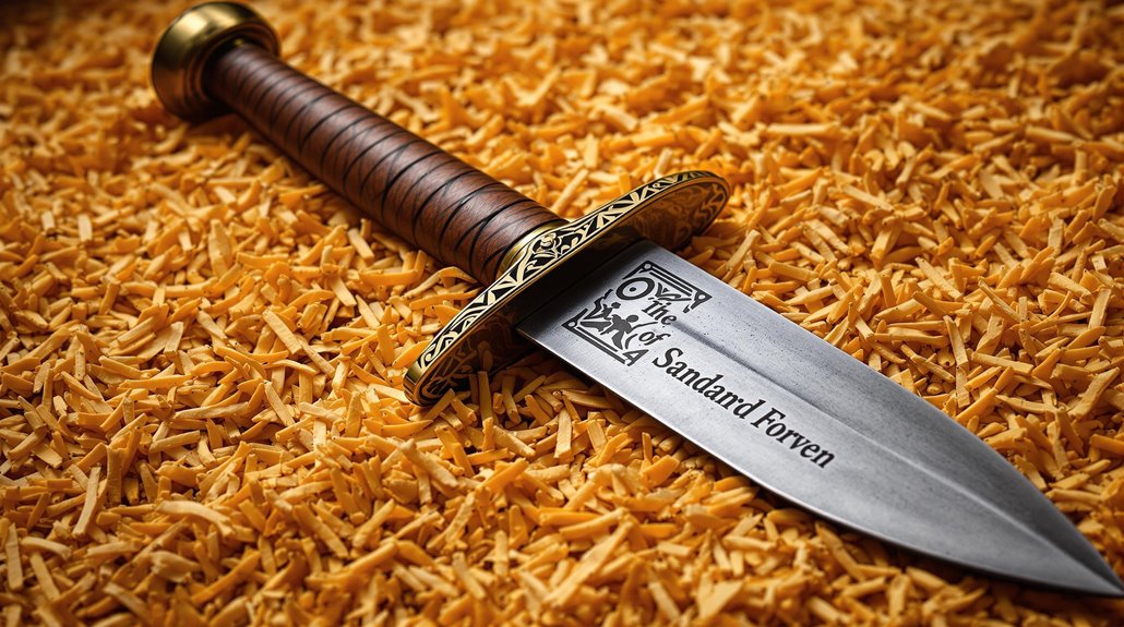 symbolic weaponry from sandalwood