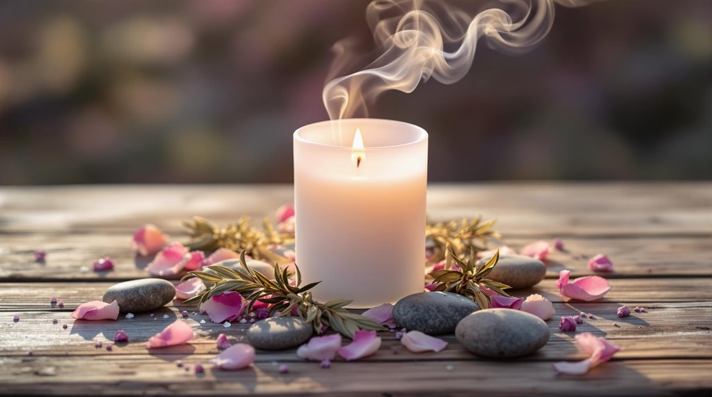 tranquility through contemplative candlelight