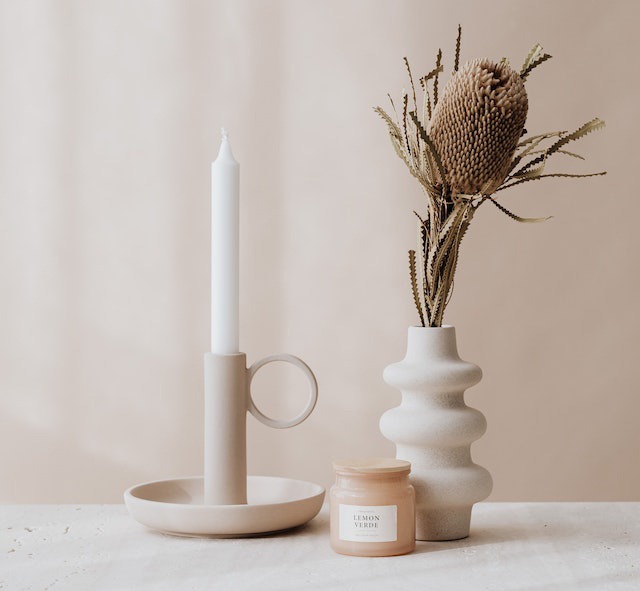 simple beige home décor items